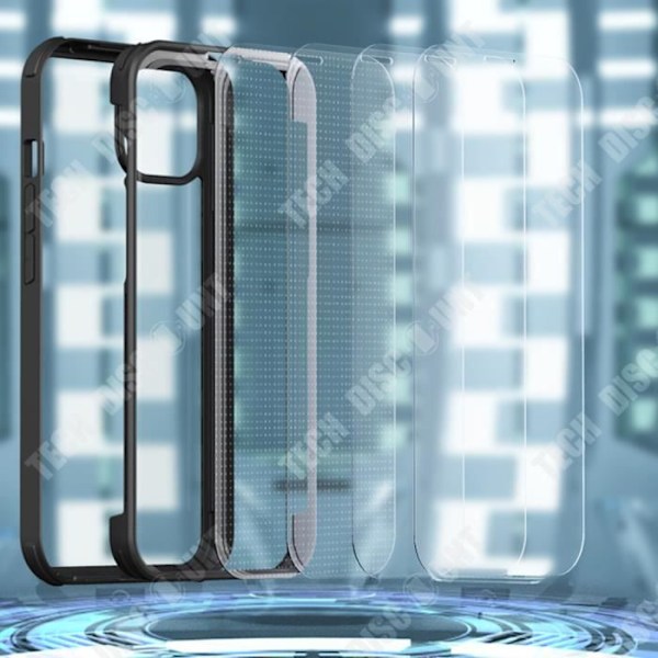 TD® Mobiltelefonetui til Apple 13 alt-i-en, alt-i-en beskyttelsesetui i hærdet glas på begge sider.