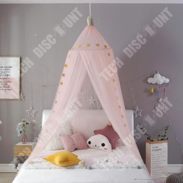 TD® Barns lilla fräsch och kreativ andas sänggardin sängkappa myggnät hängande kupol myggnät prinsesstält