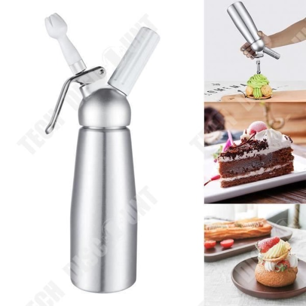 TD® Professional Chantilly Siphon Aluminium gräddmousse 500 ml varm eller kall förpackning med 3 munstycken köksvispmousse recept