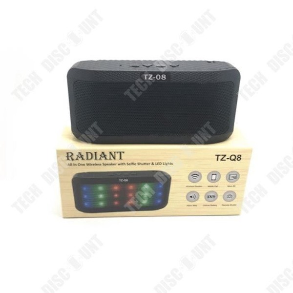 TD® Mini bluetooth audio klassisk kamera model højttaler subwoofer bærbar computer trådløs LED lys blinkende