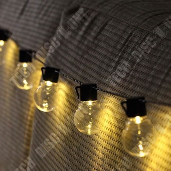 TD® Solar Lamp LED Bulb String Lights Outdoor Varm Vit Solar Uppvärmd för Uteplats Party Dekoration
