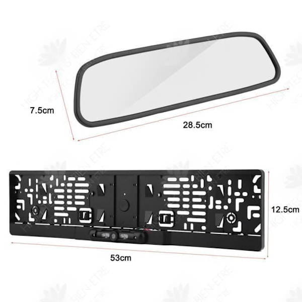 HTBE® 4,3-tumsskärm Automatisk backspegel Biltillbehör + Backupkamera Night Vision Mirror 4,3-tums trådlös