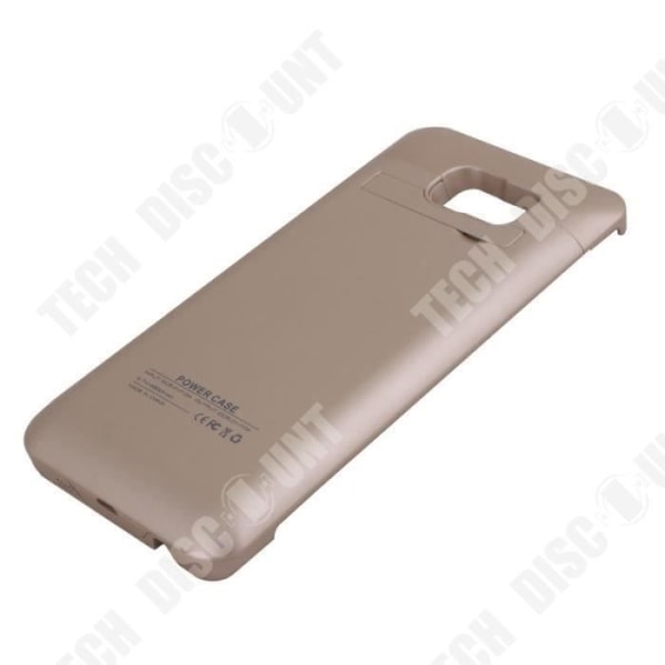 TD® externt batteriladdarfodral - 4800 mAh batterifodral Samsung Galaxy S6 Edge plus - guld