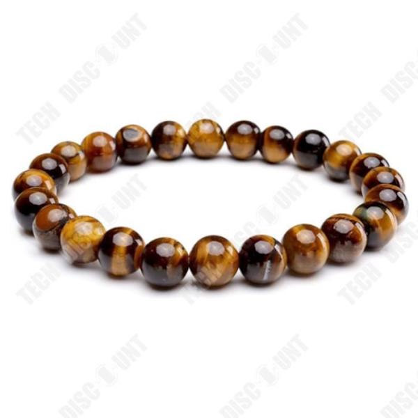 TD® Tiger Eye Round Bead Armband - 8mm