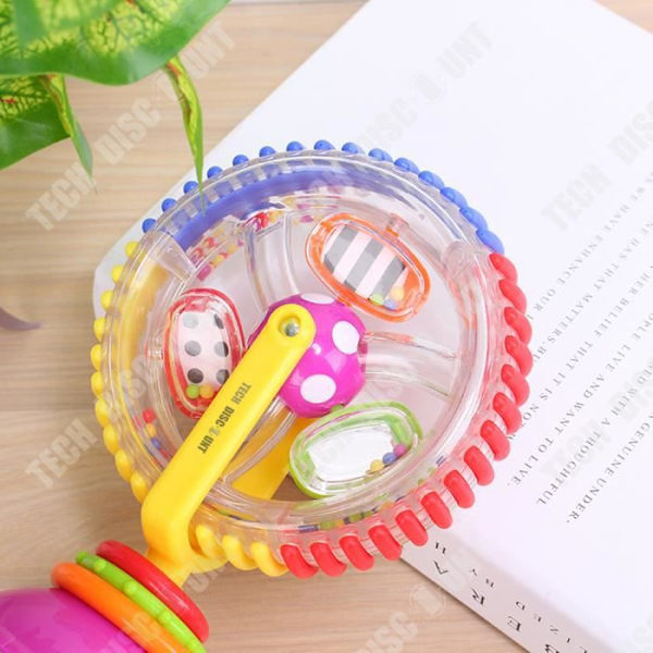 Utbildningsleksak - TD® - Babysnurrhjul - Flerfärgad - 17cm - 10cm snurrande platta Flerfärgad