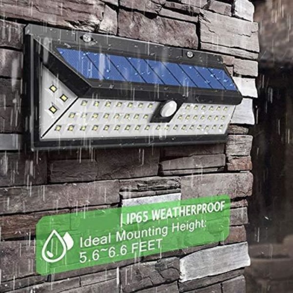 Juce® 2-pack Solar Light Outdoor 54 LED Vattentät Solar Powered Motion Sensor Lighting Trådlös Solar Spotlight Kraftfullt ljus