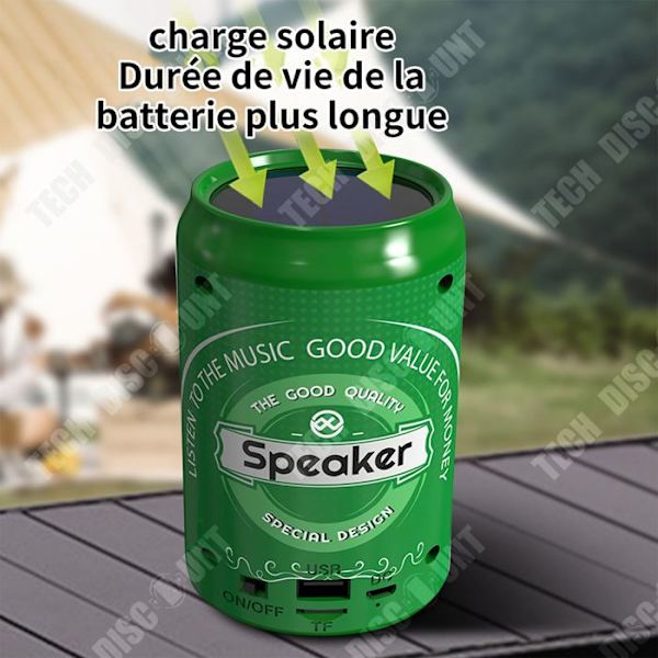 TD® Kreativ Bluetooth-högtalare 1200mAh 95dB bärbar trådlös mini solhögtalare med laddningskabel