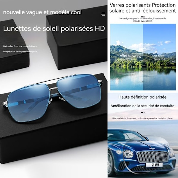 TD® Auringonpaiste Suuret kehykset miehille kaksiväriset aurinkolasit