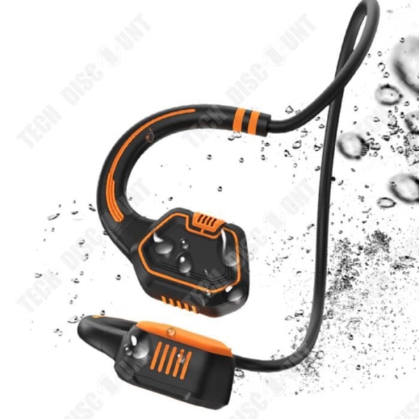 TD® Bone Conduction-hörlurar Magnetisk laddning Vattentät Inbyggd 16G-minne Bluetooth-hörlurar för sport