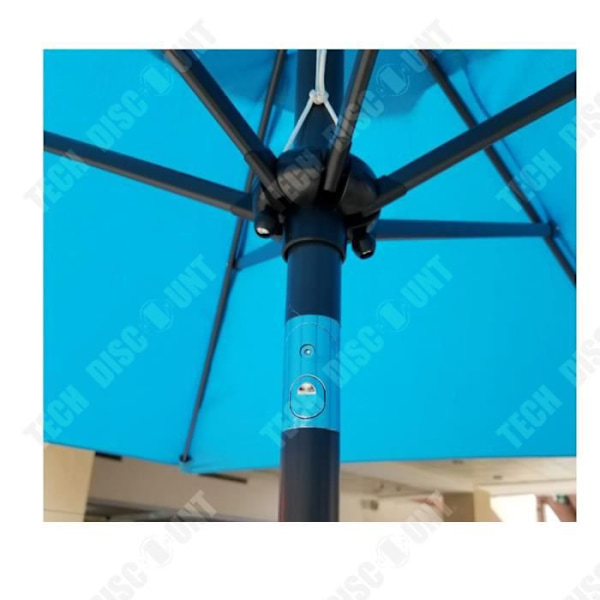 TD® parasol lige mørkegrøn stor parasol anti-UV beskyttelse mod sol udendørs møbler enkel brug solid gave
