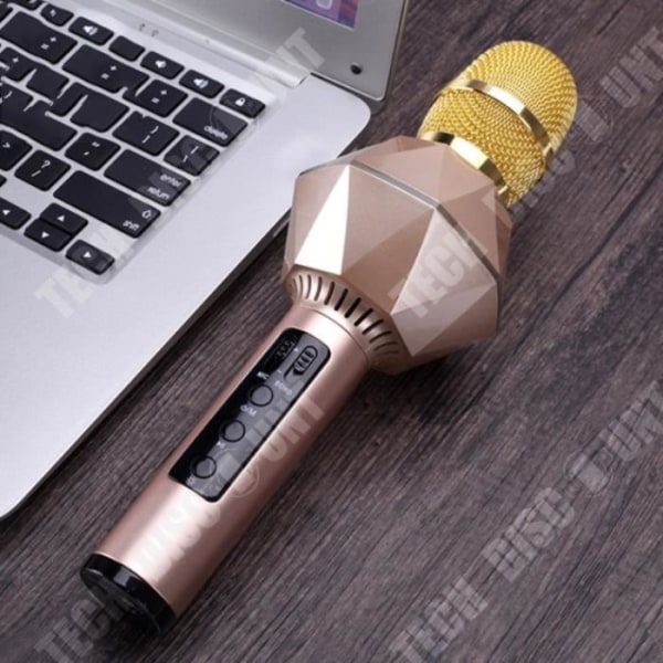 TD® Trådlös Bluetooth Karaoke Mikrofon Bärbar LED Inbyggd mikrofonhögtalare
