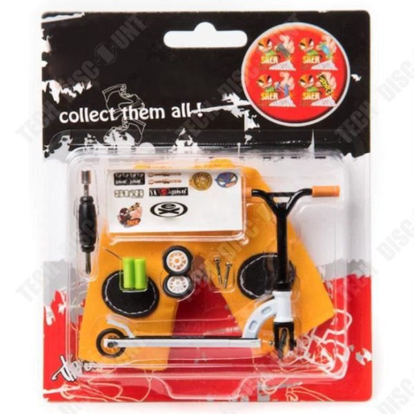 Finger Scooter - Grepp & Tricks - Pack1 - 10 bitar - Orange - PVC och metall