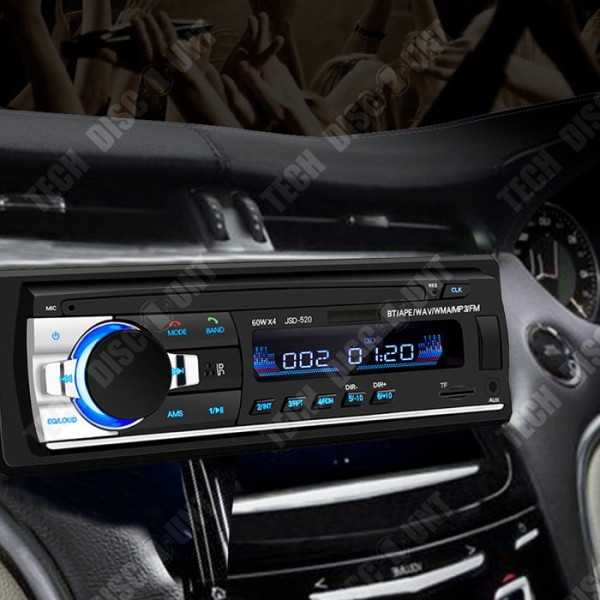 TD® Bluetooth bilradio bluetooth mp3-afspiller bilradio tilslutnings USB-kort i stedet for CDDVD lang model til bilen