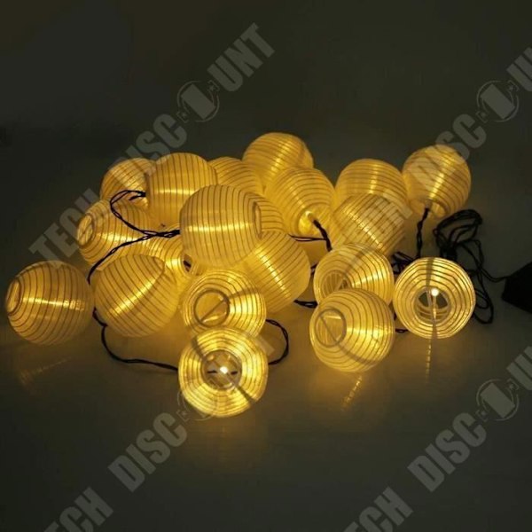 TD® Solcelle LED Lys Guirlande Udendørs 80 Lanterner Varme Hvid Udendørs Have Terrasse Bryllup Fest Dekorative Lys