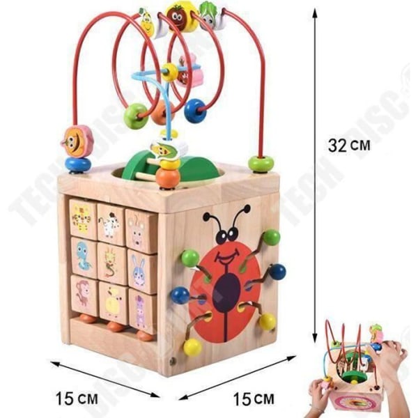 TD® Activity Cube Motor Skills Pedagogisk leksak - Spel för tidig inlärning - Pedagogisk födelsedagspresent för barn