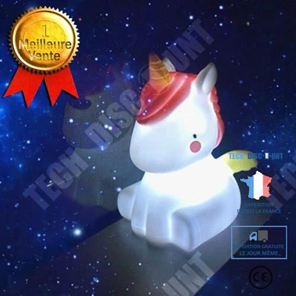 TD® Unicorn nat lampe LED hvid lys sød unicorn børneværelse indretning natlampe til baby