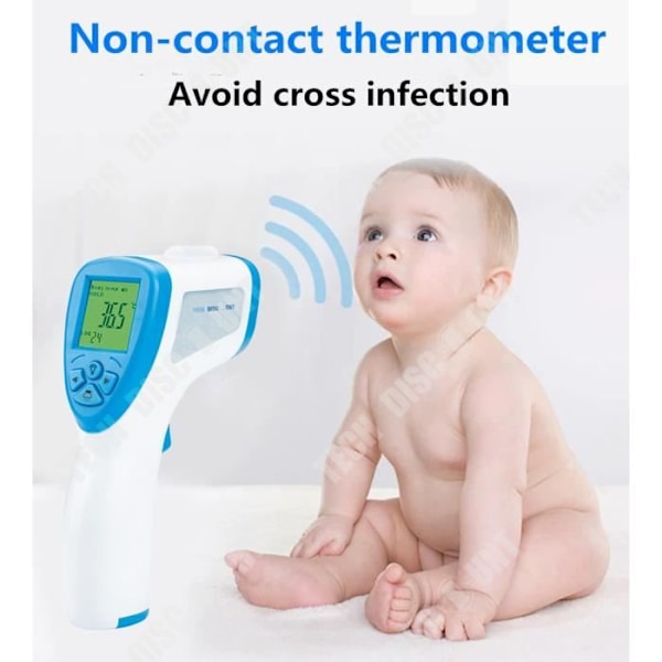 TD® Infrarød Elektronisk Termometer Uden Kontakt/ Bærbar Temperaturpistol til Fronten Børn/ Voksne Høj Præcision
