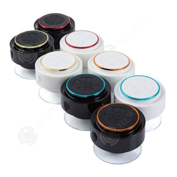 INN® Bluetooth-kaiuttimet suihku handsfree soitto musiikki imurointi langaton kaiutin - musta ja punainen