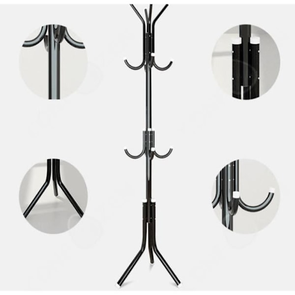 Porte-manteaux - CONFOZEN - Metal - Sort - Moderne design - At stille Svart
