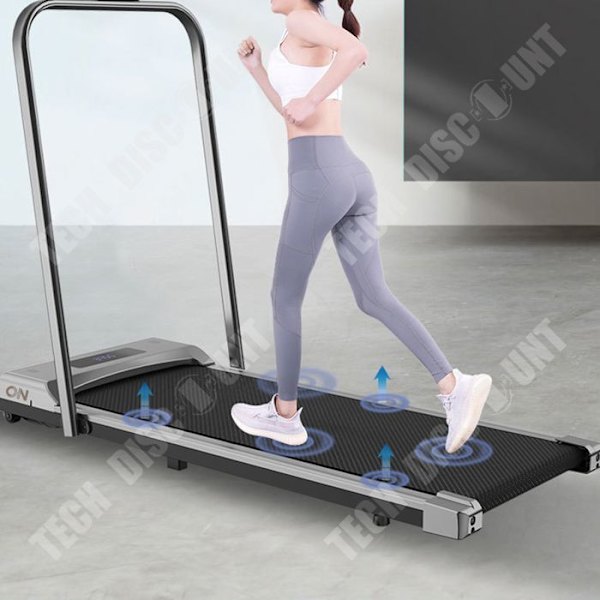 TD® Sähkökäyttöinen taitettava matala juoksumatto kotiin, pieni taitettava fitness-matto, painonpudotus, Bluetooth, musiikki