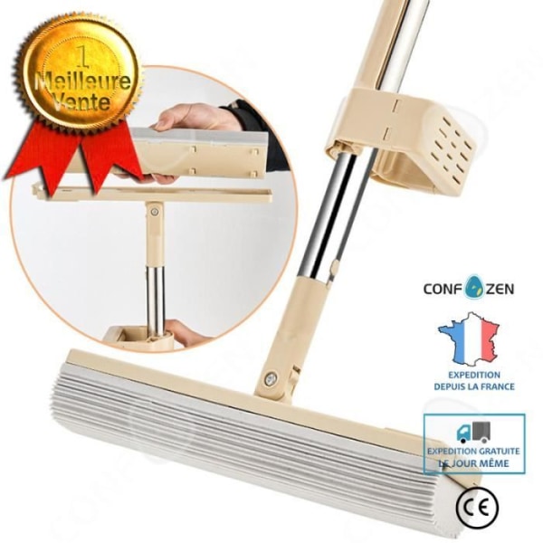 CONFO® Mopp, gummibomull, roterande, dammskjutare, handtvätt, svamp, lazy, multifunktion, 3 rotationer