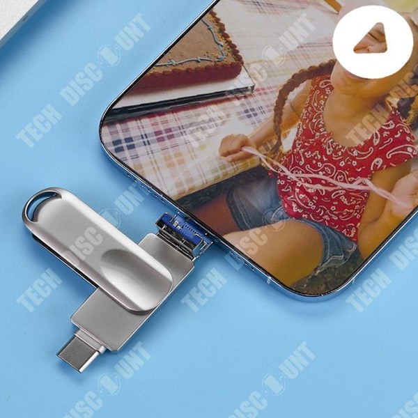TD® Hi-Speed 3.0 128 Gt USB-muistitikku matkapuhelimelle Tabletti Type-C-liitin Matkapuhelin Tietokone