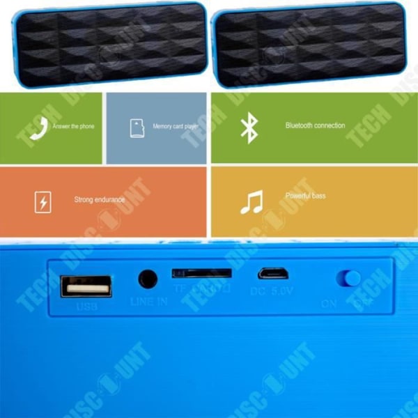 TD® Bluetooth højttaler lydhøjttaler med audio kabel 4.1 god frekvens udendørs USB-forbindelse elektronisk apparat musik kraftige lyde