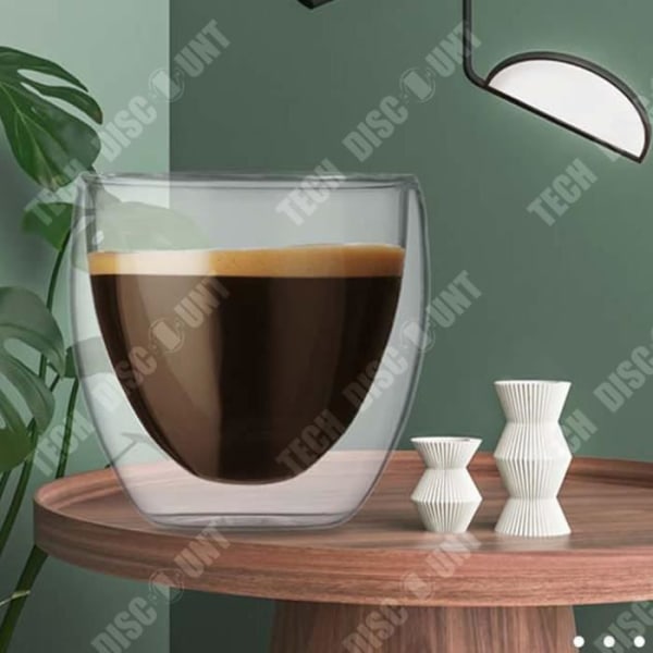 TD® Set med 8 glas kaffe/espresso/espressokopp -80ml , dubbelvägg kaffeservis/koppar, original espressokopp.