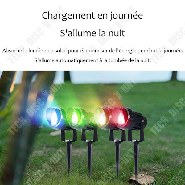 TD 2Pack 6W RGB Ground Socket Light IP65 Utomhus Vattentät Landskapsstrålkastare LED Färgglad Spotlight Vattentät Trädgårdsgräsmatta Light