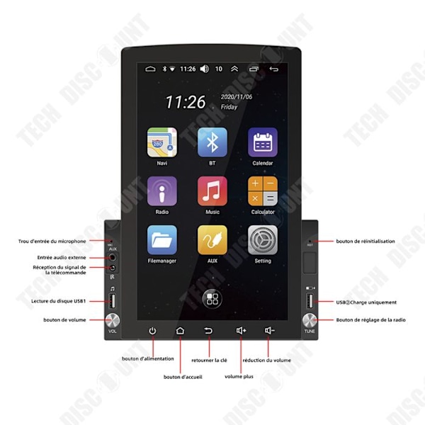 TD Car Navigator 10,1 tum vertikal skärm GPS-navigering Bluetooth WIFI HD Car Navigator Pekskärmsnavigator