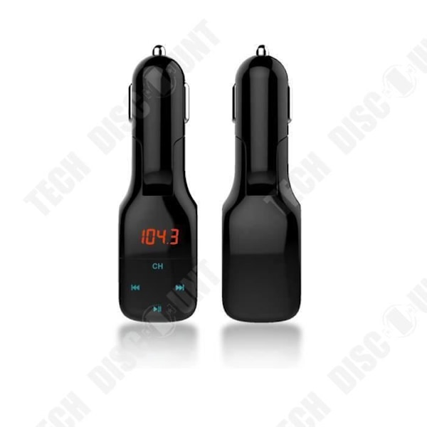 TD® Trådløs Bluetooth-adapter Cigaretter-lader FM-sender Bil Stereo-radio-modtager MP3-afspiller med opkald