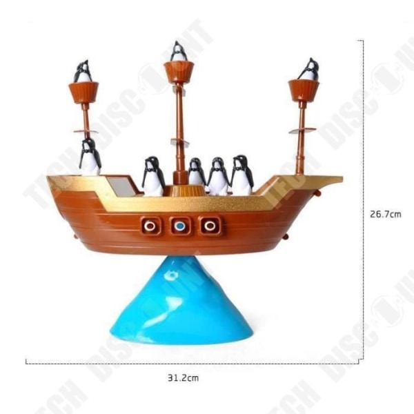 TD® Penguins Pirates Ship Balancing Game - Brädspel - Bordsspel - Toy Barn Vuxen Bar - Skicklighet Som bilden visar