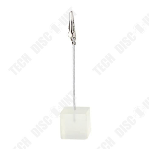 TD® 10 stk. cube tråd harpiks base memo foto holder kort papir note klip-hvid