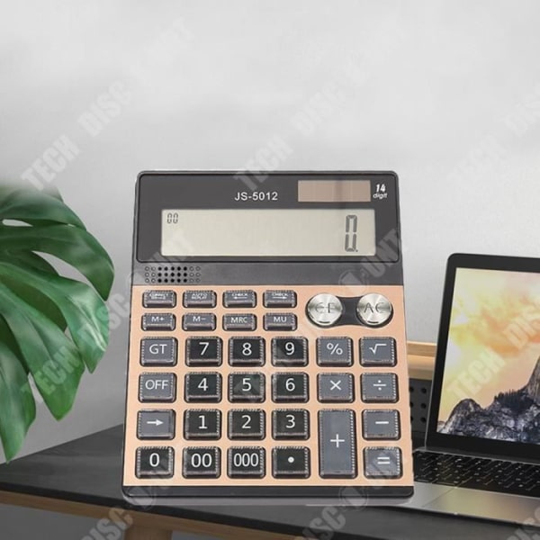 TD® Elektronisk lommeregner 202x152x45MM Klar skærm Stort display Talefunktion Skrivebords lommeregner Solarlommeregner