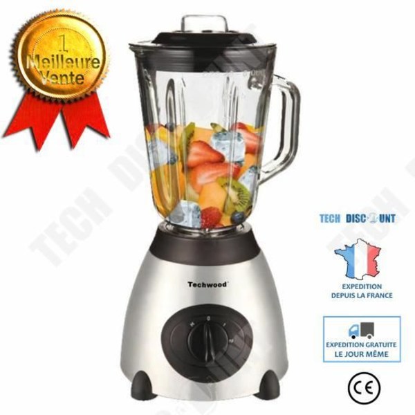TD® Blender Multifunktionsmixer - 1,5L - Rostfritt stål - Matberedare 230V strömförsörjning Rostfritt ståldesign - Juice Shaker