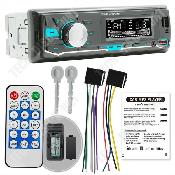 TD® Bluetooth bilradio MP3-afspiller bil lokalisering bluetooth finde bil indsætte bilradio kort