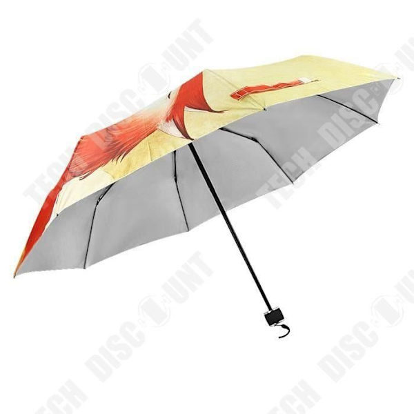 TD® Paraply Høj Kvalitet Kreativ Design Kunst 3D Tryk Parasol Ultra-Let Brudhærdet Vandtæt Udseende Foldbar model Flerfärgad