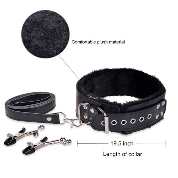 Erotinen bondage-setti - LCC® - 10 kappaletta - Säädettävä koko - Sopii miehille ja naisille - Musta