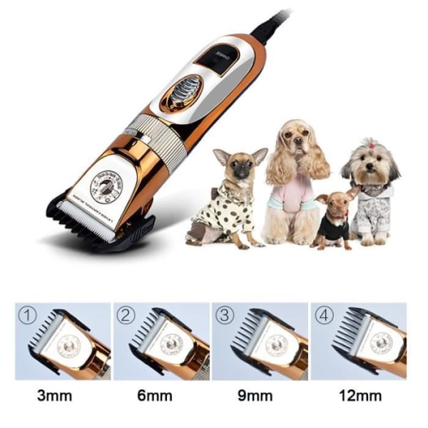 Husdjursklippare - ChangMaoTu - Professionell - 4 guidekammar - 60W - Katter och hundar
