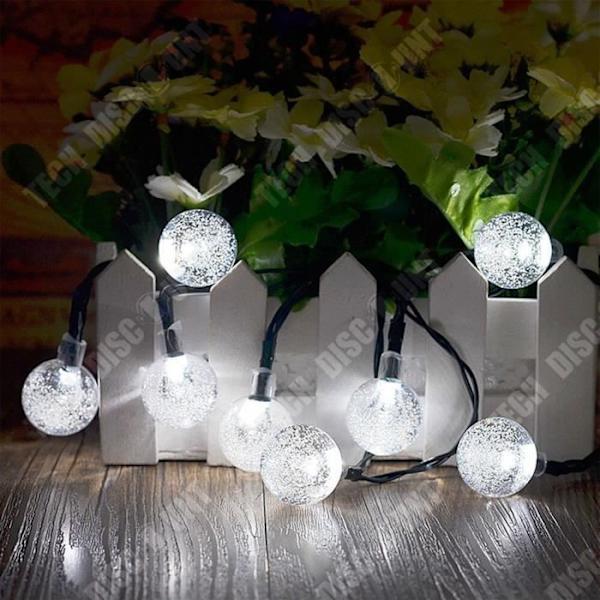 TD® Julrekvisita 6m 30 LEDs Solar String Light Bubble Style Nyårsdekoration Lampa-Julljus
