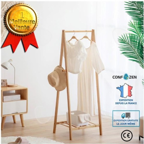 CONFO® klädhängare hylla modern enkel kreativ fristående klädhängare i ett lager sovrum klädhängare klädhängare i trä