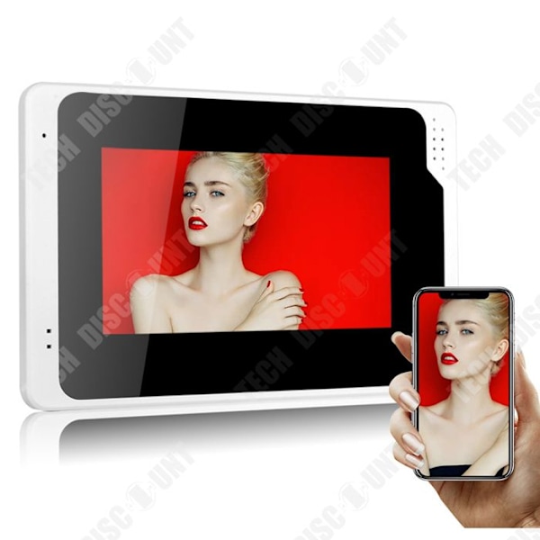 TD® Sonnette 7 tommer graffiti WIFI visuel HD 1080P bevægelsessensor besked sprog intercom visuel