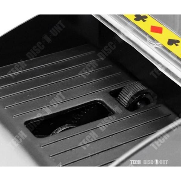 Tech Discount Automatic Card Shuffler - Svart - För kortspel - Kompakt och praktisk Svart