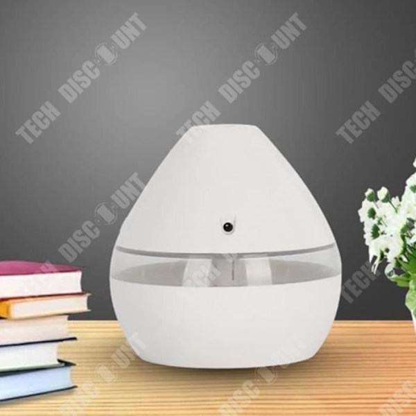 TD® Dubbelknapp USB Aroma Diffuser med Nattljus Mini Desktop Luftfuktare Hemmakontor Bil Luftfuktare
