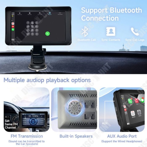 TD Bluetooth bilnavigator 7 tum kapacitiv bluetooth praktisk gps-navigator hd röstnavigering pekskärmsnavigator