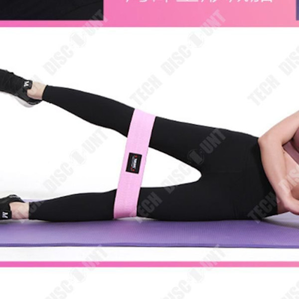 TD® Yoga stræk bælte i plast lateks skridsikkert elastisk hofte ring fitness squat modstand ring