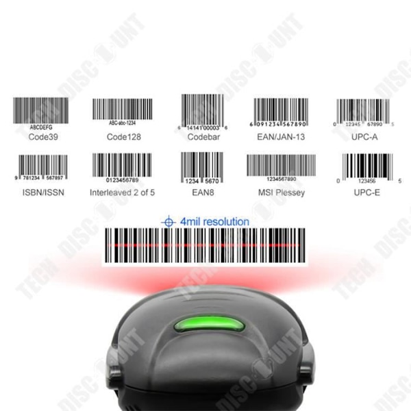 TD® Yhdistekaapelilla varustettu kannettava yksidimensionaalinen viivakoodiskanneri suurikapasiteettinen offline-USB-varastointiskanneri