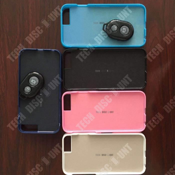 Etui för telefoner - TD® - Iphone 6 - Rosa skal - Selfiepinne - Utsträckbar bluetooth-stöd