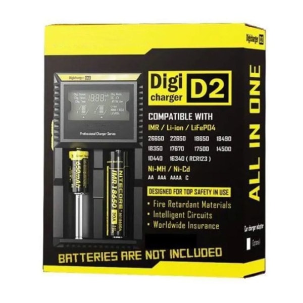 D2 TD® Batteriladdare Helt kompatibel HD LCD-skärm Helt intelligent krets