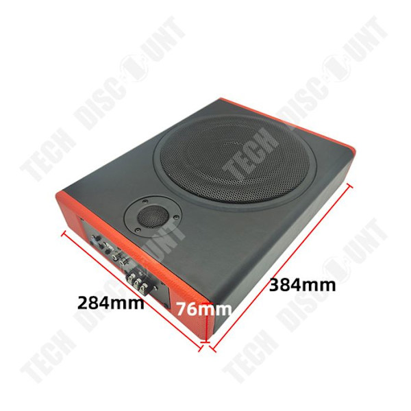 TD® Bil subwoofer 10 tommer bluetooth ultra-tynd subwoofer med diskant 12V høj effekt bil aktiv under sæde bil ultra-tynd subwoofer